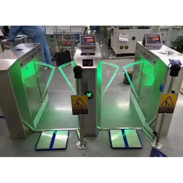 8 Inch LCD Screen ESD Turnstile Gate System With Foot Pedal and Wristband