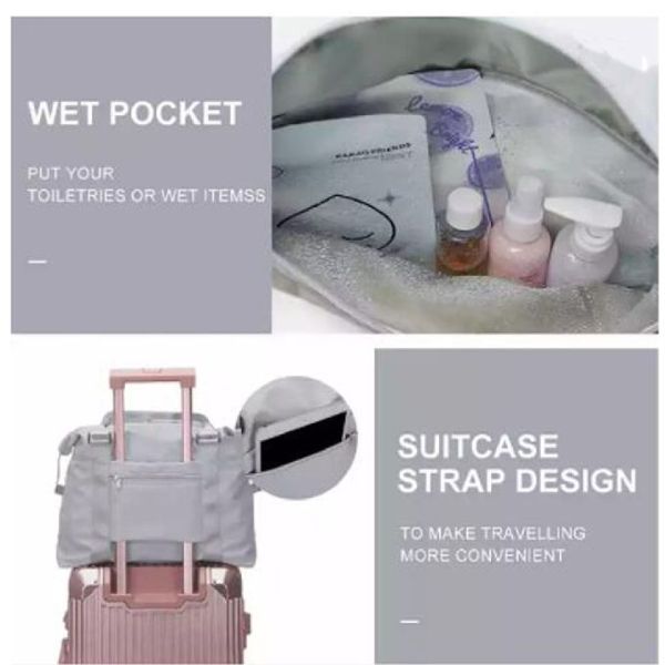 Sac de sport imperméable personnalisé de grande capacité Sac de sport de week-end de nuit pour femmes