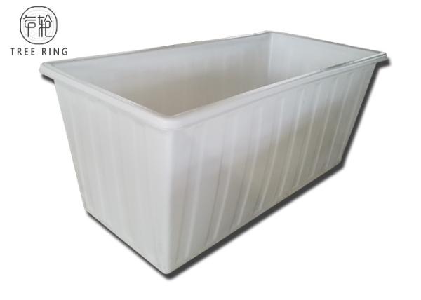 Heavy Wet Or Dry Loads Poly Box Truck , Mobile Industrial Laundry Trolley On Wheels