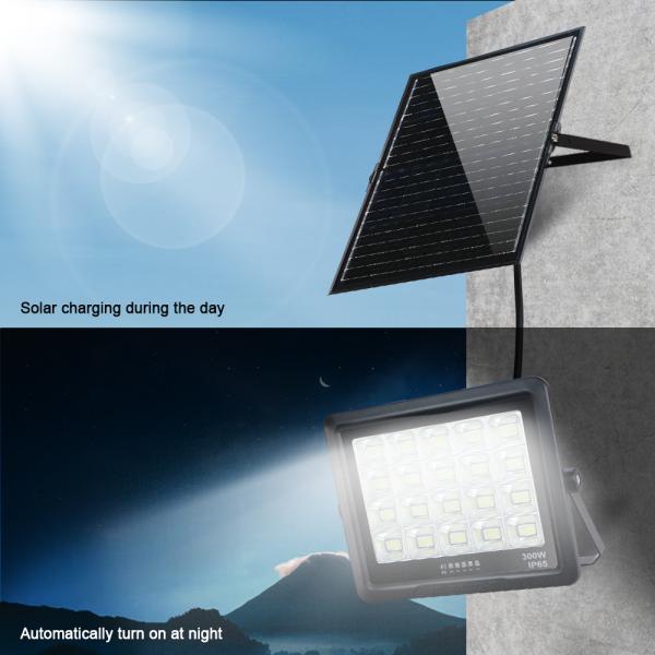 30W 50W 100W 300W 500W Luz solar LED de inundação exterior IP65