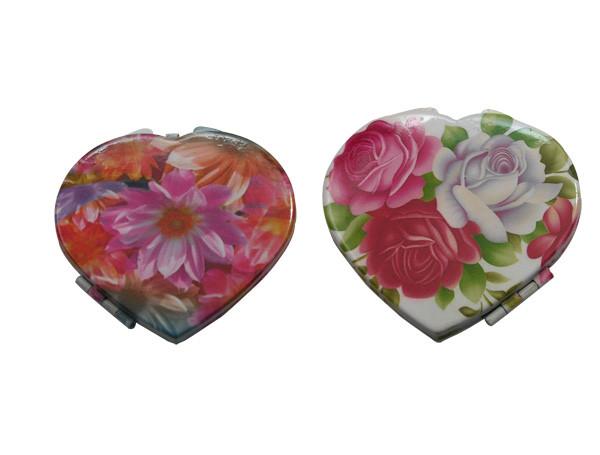 Colorful heart compact mirror