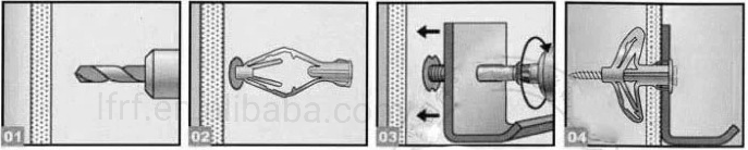 Customized Size Nylon Plastic Wall Anchors Aircraft Expansion Nail