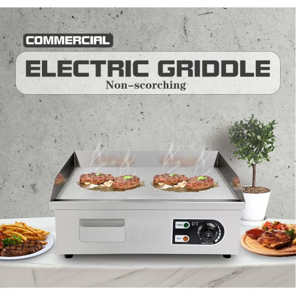 Электрические грилы Грилы с нержавеющей сталью Плоская верхняя плита Температурный диапазон 50-300C