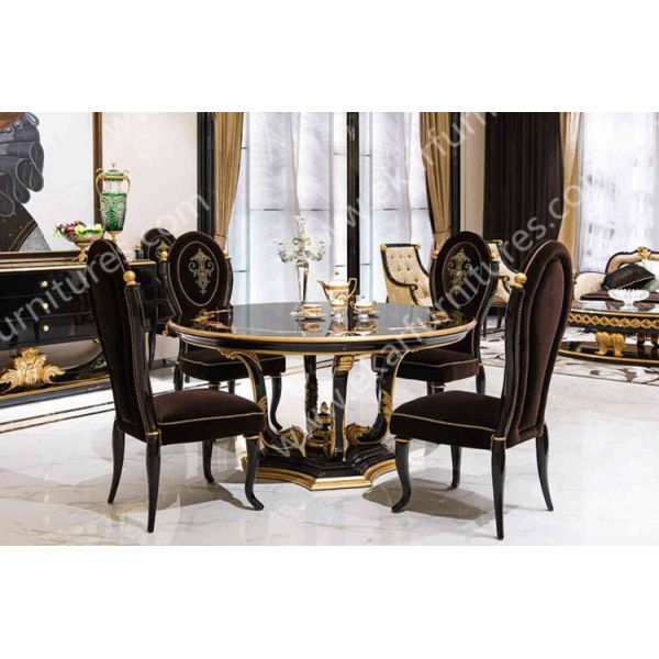 Alibaba wholesale Chinese Antique Luxury Round Wooden Dining Table TN-005