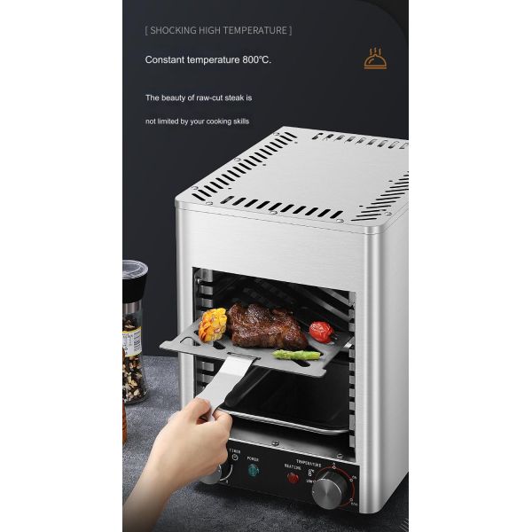 Get Perfectly Cooked Steaks with Home Kitchen 1700W Electric Oven Steak Grill Machine