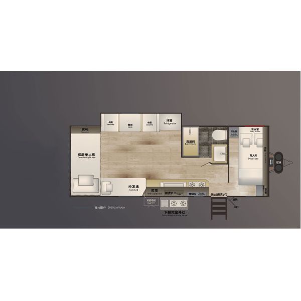 Караван электрического навеса трейлера стеклоткани обеденного стола Elevatable располагаясь лагерем располагаясь лагерем