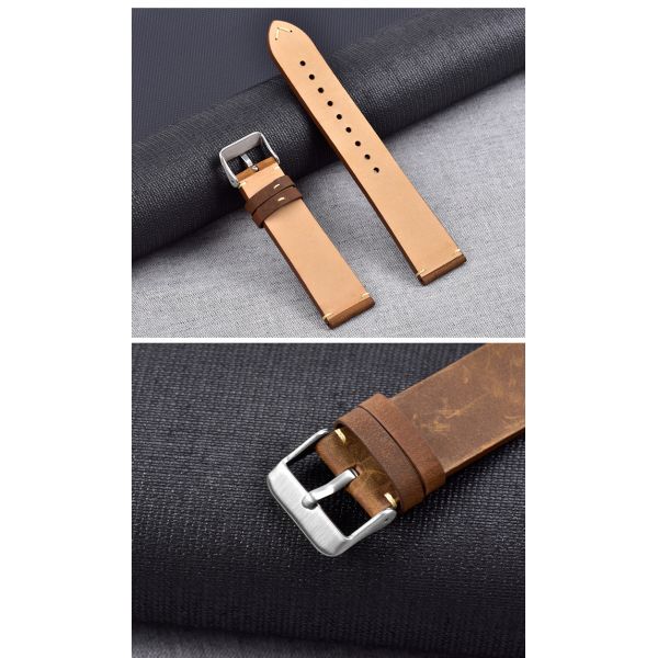 18mm Vintage Suede Leather Watch Strap