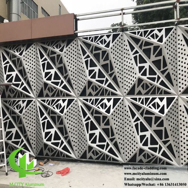 Custom Decorative Patterns 3D Aluminum Facade Panel with Powder Coated Surface and 1220x1220mm Max Size