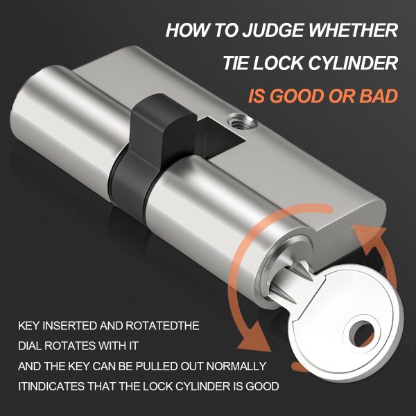 Nickel Euro Cylinder Lock,Door Barrel Lock,Key/Key with 3 Standard Keys, Door Cylinder