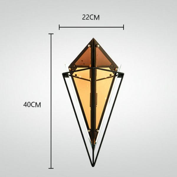 Modern minimalist wall lamp personality lamps aisle hotel glass bedroom wall diamond
