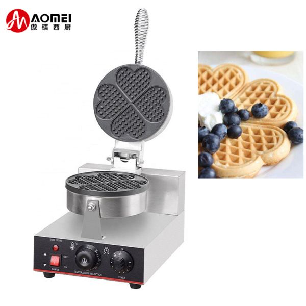 Электрический вращающийся вафли-мастер для печенья в форме сердца в коммерческих заведениях