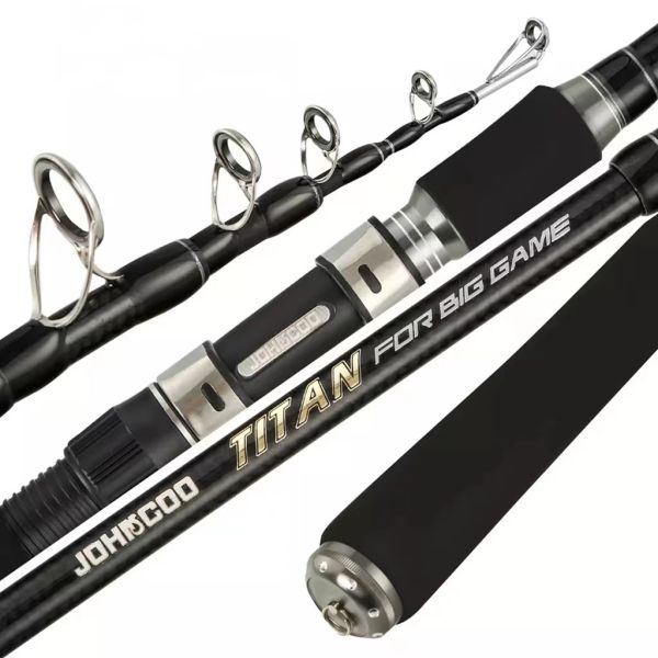 Big Game Telescopic Fishing Pole Super Hard 2.4M 2.7M Collapsible Fishing Rod