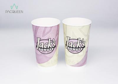 16 Oz / 20 Oz Disposable Single Wall Paper Cups , Large Takeaway Coffee Cups