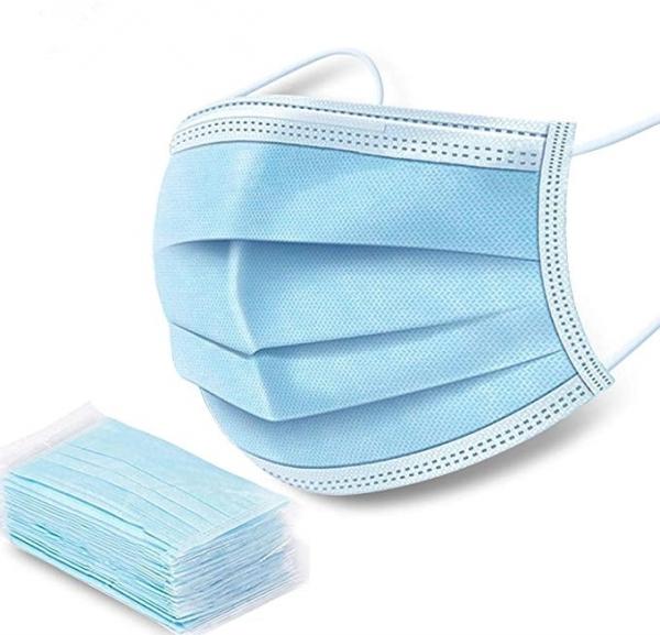 Carbon Disposable Dust Face Mask Breathable Non Woven 3 Layers Light Weight