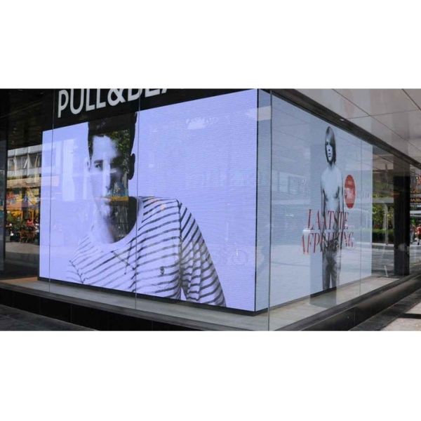 Lightweight High Resolution Transparent Glass LED Screen Wide Viewing Angle