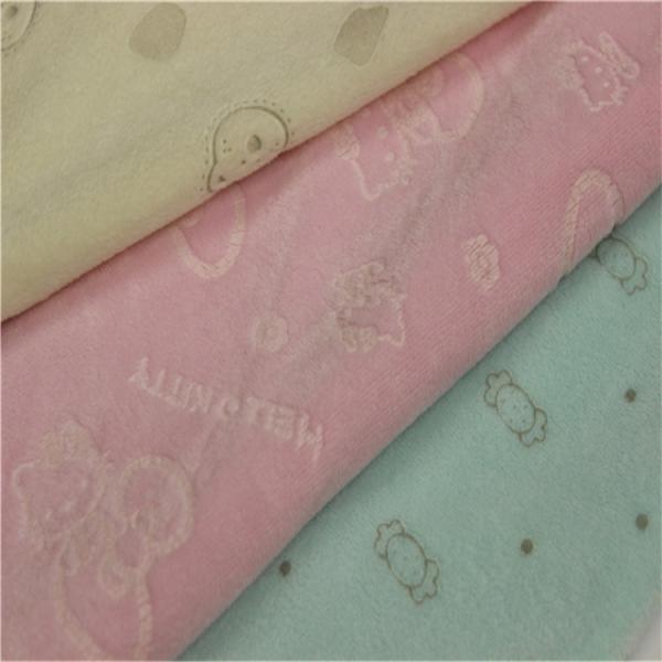 100% polyester, printed Mickey Mouse design, microsoft short-pile velour used for toys/sofa/clothing/car/home textile/cushion