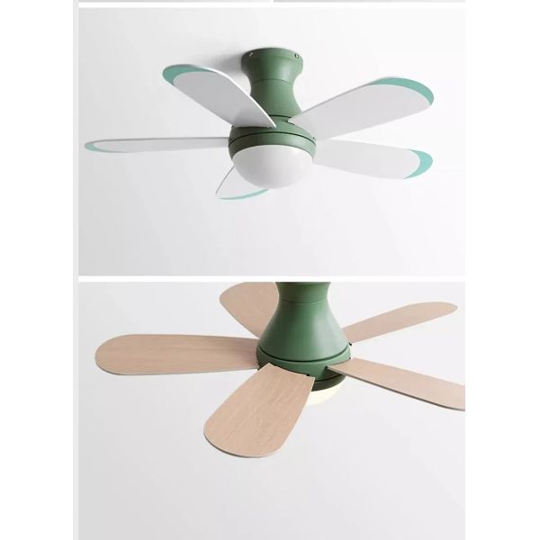 Control Low Floor Household Fan lamp colorful Children Room Ceiling Fan Light(WH-VLL-33)