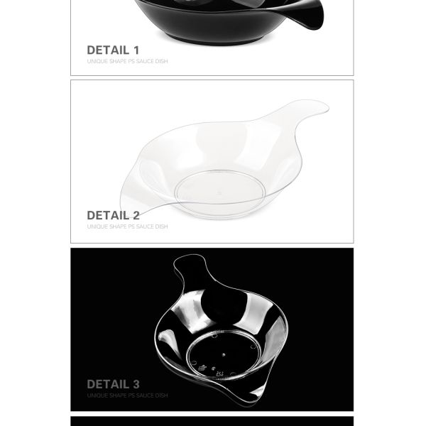 Fashionable popular PS food grade sushi tray plate disposable lunch tray with plastic material