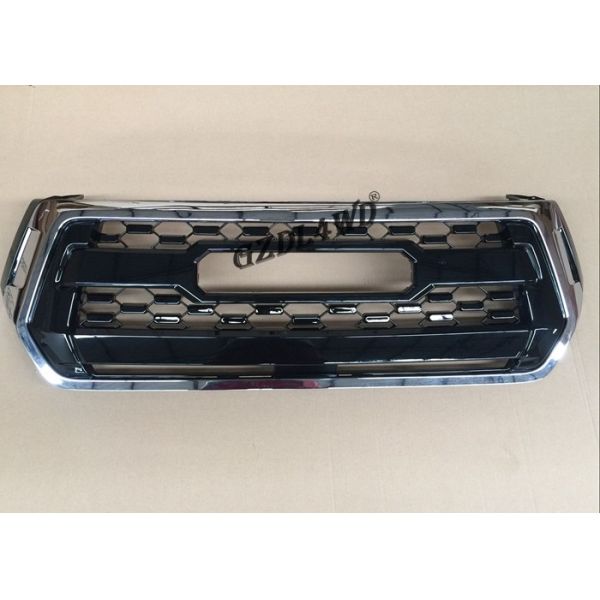 Black Front Grill Mesh With TRD Logo , Revo Rocco 2018 Toyota Hilux Chrome Grill