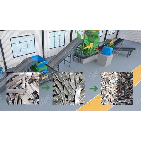 Cast Aluminum Alloy Shredder Machine Aluminum Scrap Crusher Industrial Scrap Shredder For Metal Aluminum Recycling