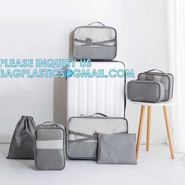 Packing Cubes Travel Luggage Organizers With Laundry Bag,Shoe Bag And Toitetrybag, Luggage For Carry On Suit