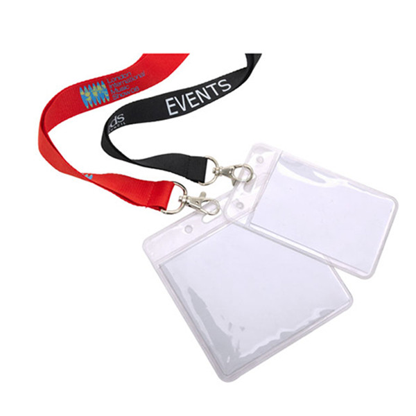 Wholesale Promotional Travel Pouch Family Passport Holder Nylon Travel Passport ID Card Name RFID Neck Wallet With Lanyard