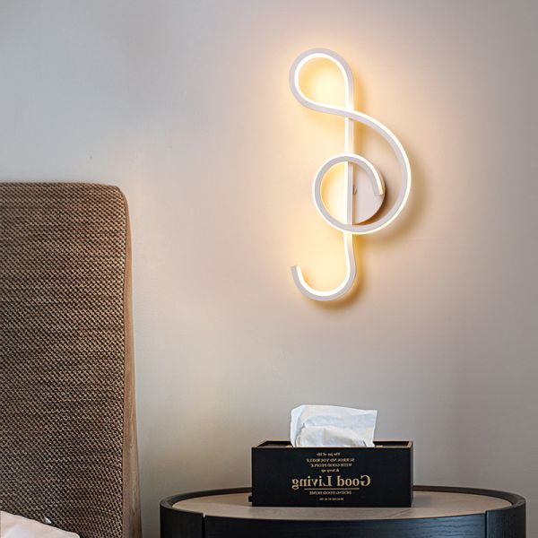 Simple Modern Tri-color Dimming LED Bedhead Wall Lamp for Living Room and Staircase