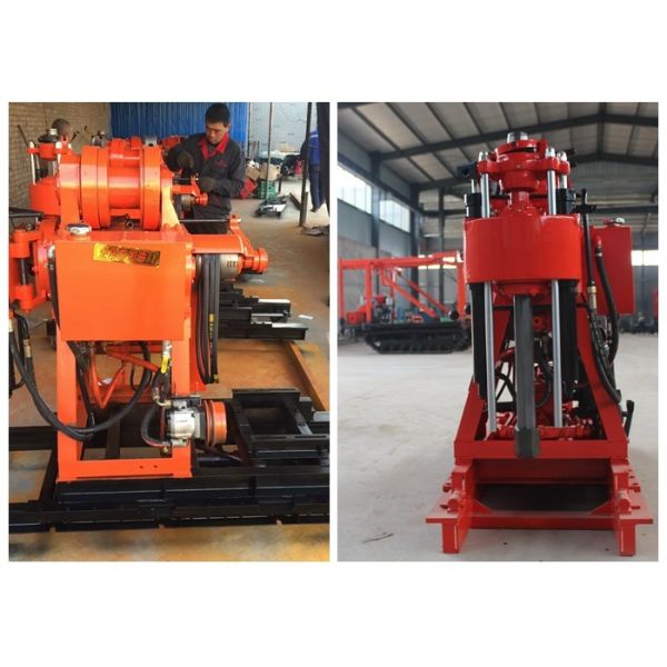 Mobile Mining Underground Water Well Core Drilling Rig 16.2kw Power 1 Year Warranty