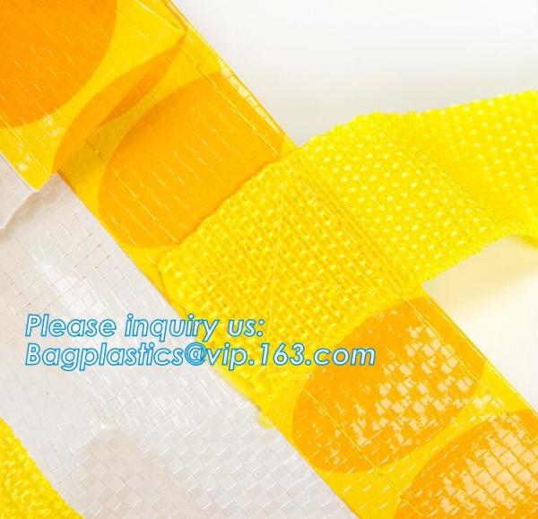 China pp woven check jumbo laundry shopping bag,Promotional logo printed cheap reusable black pp woven shopping custom b