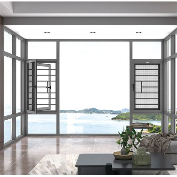 Современный дизайн Высококачественные алюминиевые стеклянные окна с оригинальным оборудованием SKATE