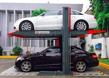 Two Levels Smart Car Parking System 2000kg 2 Post Hydraulic Car Lift