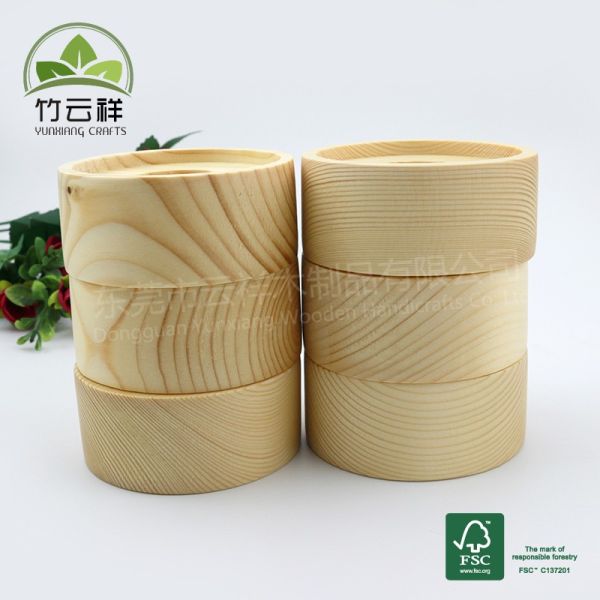 Couleur de bois naturel Bouchon rond de bouteille de parfum en pin Bouchon de bouteille de parfum en bois