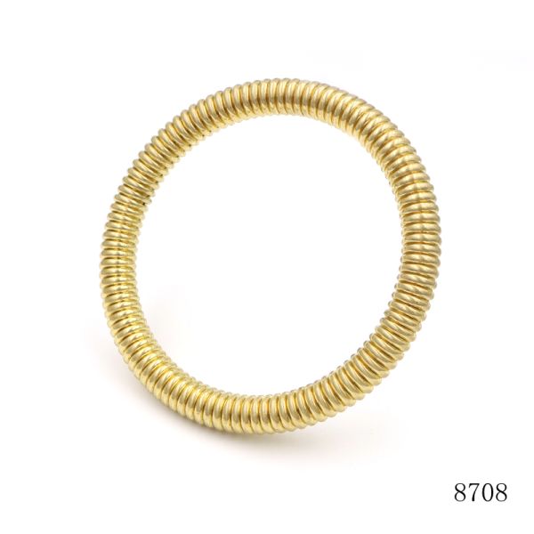 Custom Ribbed Zinc Alloy O Ring, Gold Corrugated Round Loop for Handbag Strap & Furniture Decor Decoration