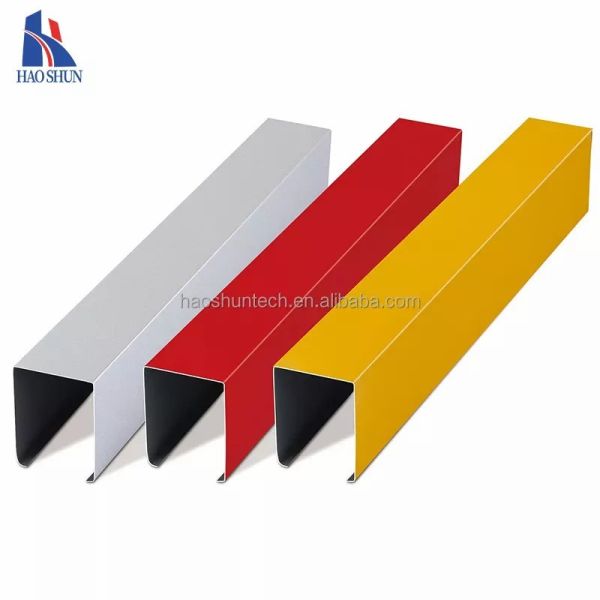 Customized Square Pass Aluminum Baffle Ceiling Fireproof Aluminum Square Tube Ceiling Baffles Ceiling Decoration Panels