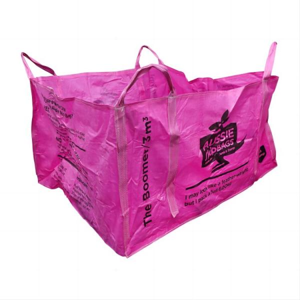 3 Cubic Yard Bag Purle Wast Skip Bag For Building Materials Garbage Junk Bag