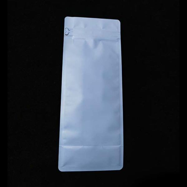 Food Grade Plastic Coffee Bag White Zipper Coffee Bags Moisture Proof