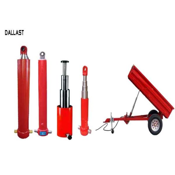 Telescoping Hydraulic Ram Single Acting 3 / 4 / 5 Stages for Dump Truck