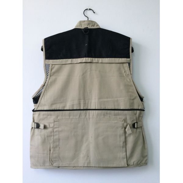 vest, photography vest, mens vest 037 in T/C 65/35 fabric, offwhite color, fishing vest, casual vest