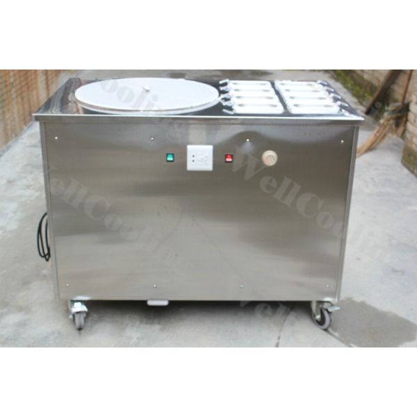 Customized Wholesale Fast Frozen Yogurt Ice Cream Roll Machine Single or Double Pans Ice Cream Roll Machine