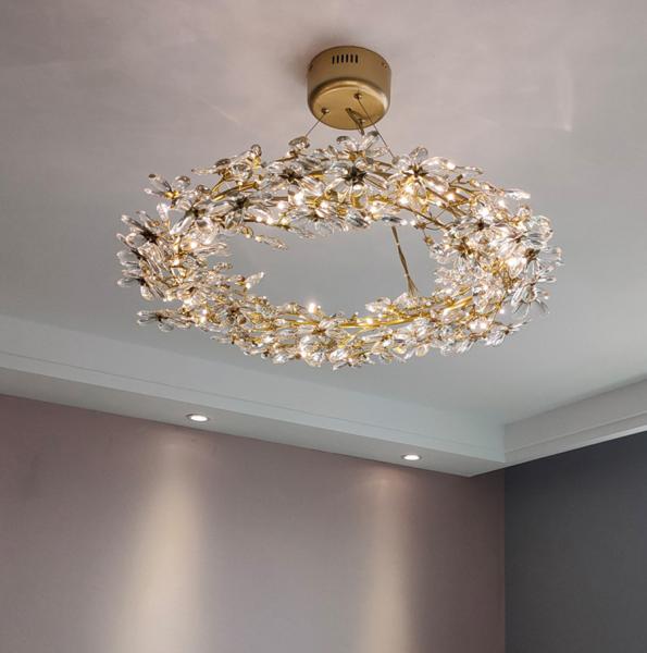 Crystal Chandelier LED Home Decor Lamp Round Flower Creative Design tree branch chandelier(WH-CY-232)