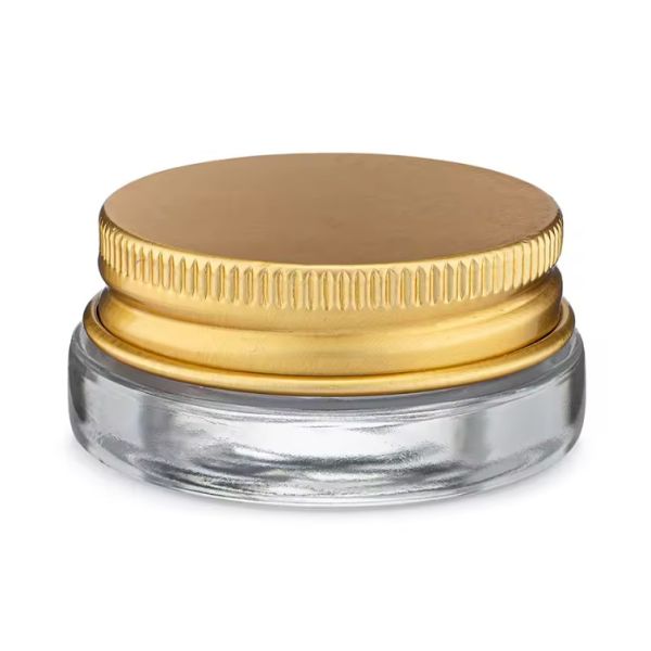 Заказ 7 мл толстых стенок черный серебряный золото белый алюминиевый крышка стеклянный концентрированный контейнер банка