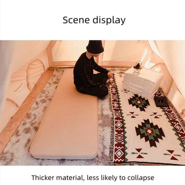 30D Knitted Self Inflatable Camping Mattress 5cm Air Bed Mattress