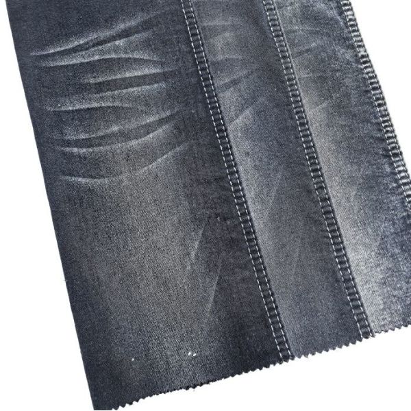 Black Color Kid Or Man Fake Knitted 8oz Denim Fabric Shrinkage Proof 150CM