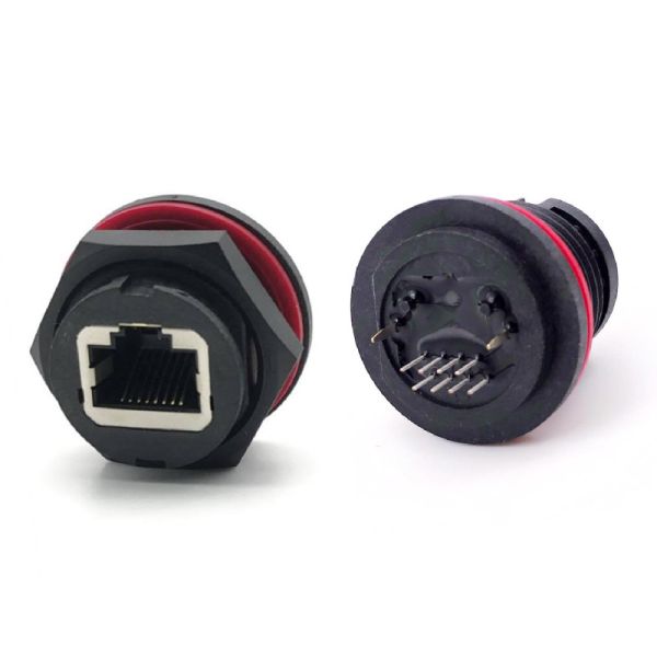 Waterproof Connector DIP Cat. 5e RJ45 Jack for IP68,  HULYN