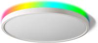 28W Moderno RGBIC Superfície montada teto luminário de fixação de metal branco