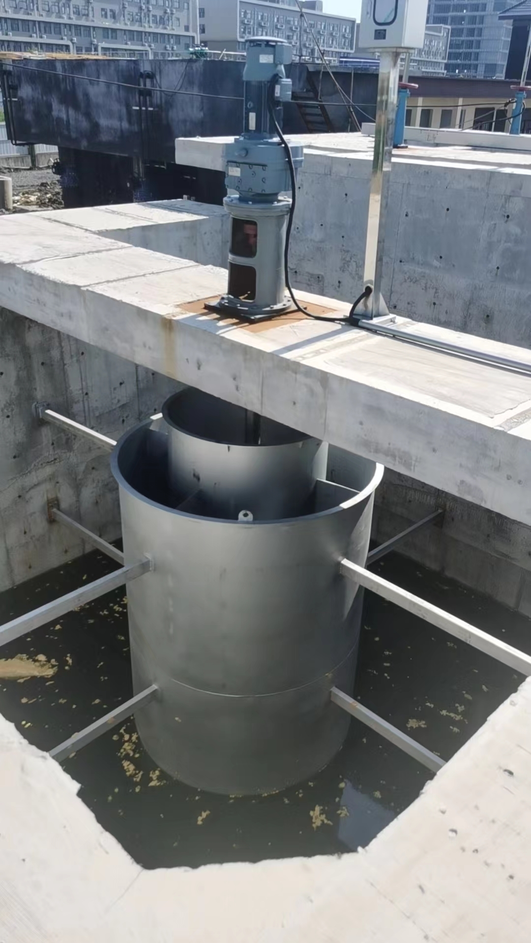Vertical Low-Shear Frame Flocculation Agitator for Municipal and Industrial Wastewater Treatment