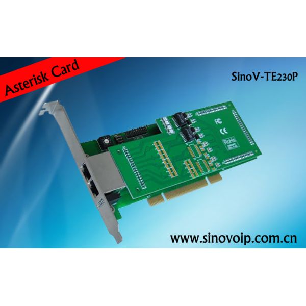 SinoV-TE230P 2 E1/T1 asterisk card 2U calss