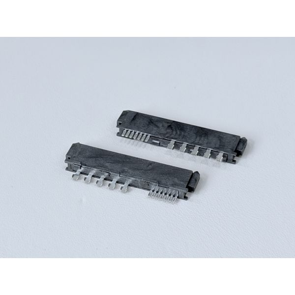 SATA 22P Female Connector | 32-Wire Solder Type 180° G/F Gold Plated | Electrical PCB Signal Terminal Connector for Server, Automotive, Wire Cable Applications