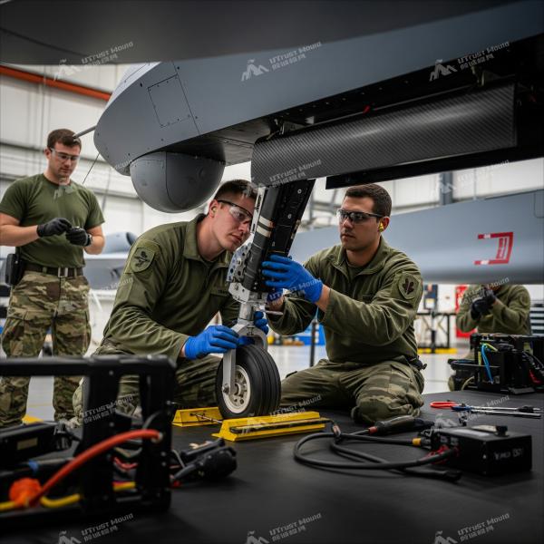 UAV militar Molde de equipo de aterrizaje de fibra de carbono 500 mm Resistencia al impacto