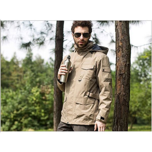 2 Pieces Camping Coat Seamless Waterproof Zipper Adjustable Cuff Hign Density